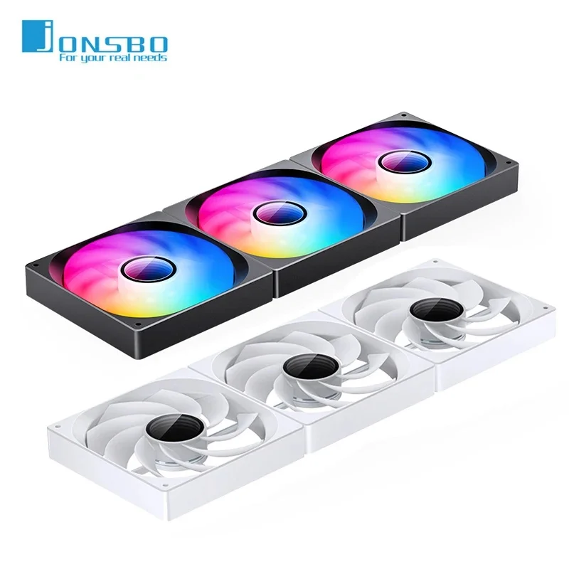 JONSBO ZW-140 3 en 1 ventilador con cubierta de computadora 14CM 5V ARGB 140mm estructura monolítica ventilador refrigerado por agua PWM Kits de ventilador de avance/retroceso - imagen 2