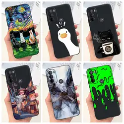 Motorola Moto G31 Funda Silicona TPU Gato Pato Mármol Suave