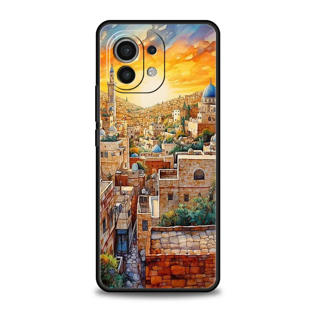 Funda de teléfono para Xiaomi Mi 15 14 14T 13T 12T Pro 12 13 11 Lite 5G 11T X6 X5 Pro cubierta suave de TPU edificio de Jerusalén - imagen 3