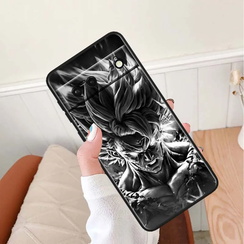D-Dragon Ball Son Goku Cool para Google Pixel 9 8 7 6 5 4 9a 8A 7a 6a 5A 4A 5XL XL Pro 5G funda de teléfono negra - imagen 4