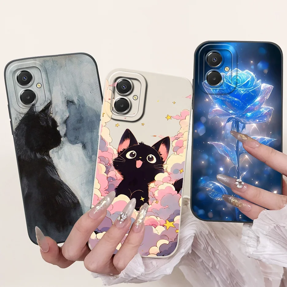 Para Samsung Galaxy A07 4G funda SM-A075F Linda funda de dibujos animados de conejo funda de silicona suave para Samsung A07 A 07 GalaxyA07 Fundas Coque - imagen 2