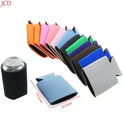 Cubierta de taza portátil de Color sólido, fundas de cerveza para acampar, cubierta de Soda, Material de espuma, enfriador de bebidas, funda para exteriores, 2 piezas