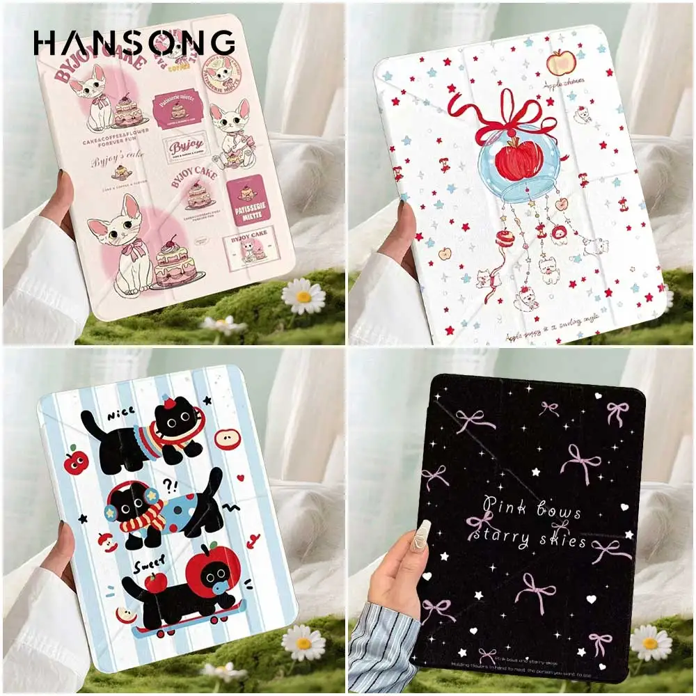 3+Y Style New Case Cute Cat For iPad Pro 11 12.9 13 M2 M4 M3 Case 9.7 10.2 5th 6th 7/8/9 10th 11th mini 6 7 case Air 3 4 5 6