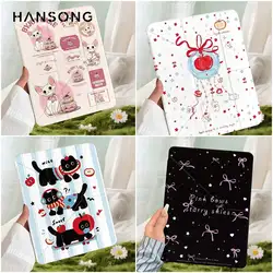 Funda para iPad con diseño de gato, compatible con Pro, Air y mini
