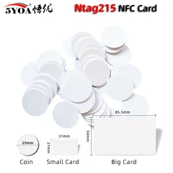 Tarjetas NFC NTAG215 – 13,56 MHz, ISO/IEC 14443A, 25 mm, impermeable