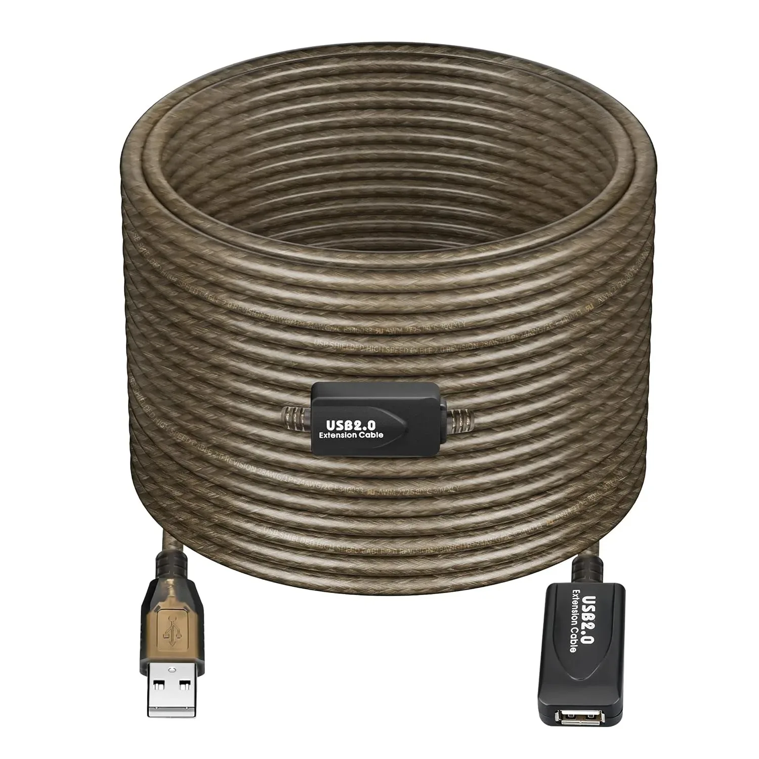 Cable de extensión USB 2,0 de 5M, 10M, 15M, 20M, con Chip, repetidor activo de alta velocidad, Cable de datos macho a hembra para escáner de impresora portátil - imagen 2