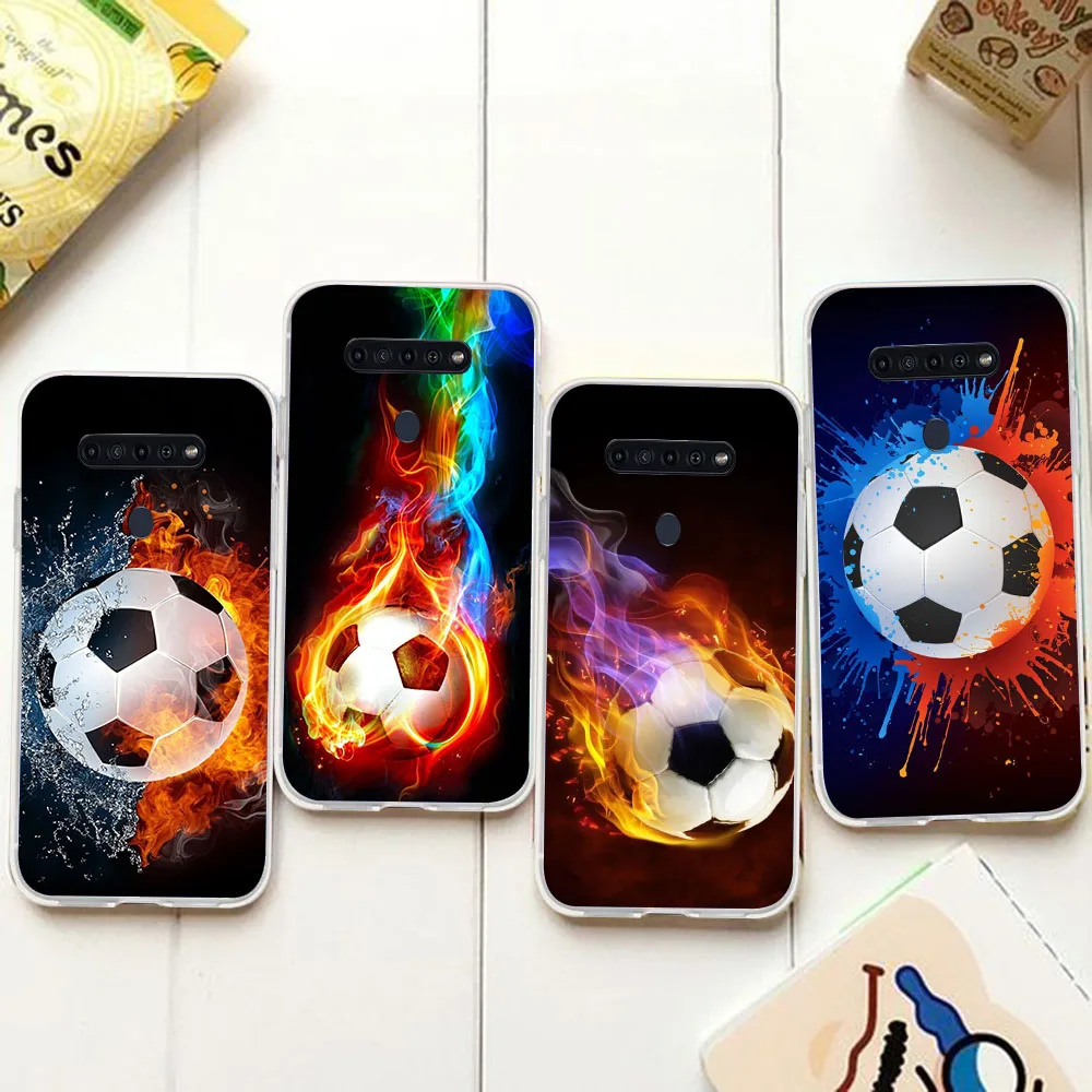 BD-27 ventiladores calientes de fútbol funda transparente para LG K50S K50 K61 G8 THINQ5 V40 V50 K40 ThinQ Q60 K51S G8x K40S K41S Q61 V60 - imagen 2