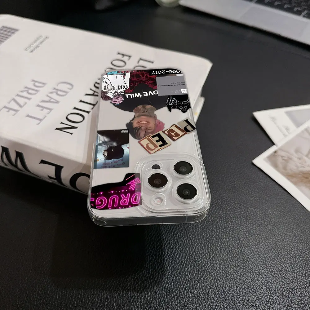 Funda de teléfono rapero Lil Peep Hell Boy para iPhone 16 15 14 13 12 11 Mini Pro Max X XR XSMax 7 8 Plus SE20 cubierta transparente - imagen 5