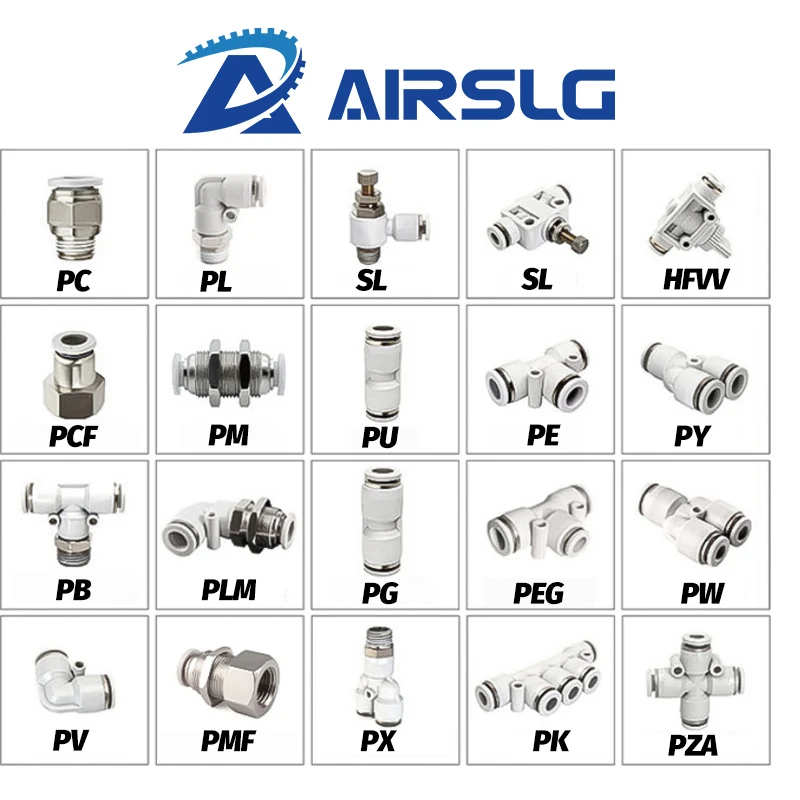 Conectores de tubería de conexión neumática, accesorios de manguera blanca de alta calidad, 1/4, 1/2, 6mm, 8mm, rosca BSP, Conector de tubo de aire de acoplamiento rápido