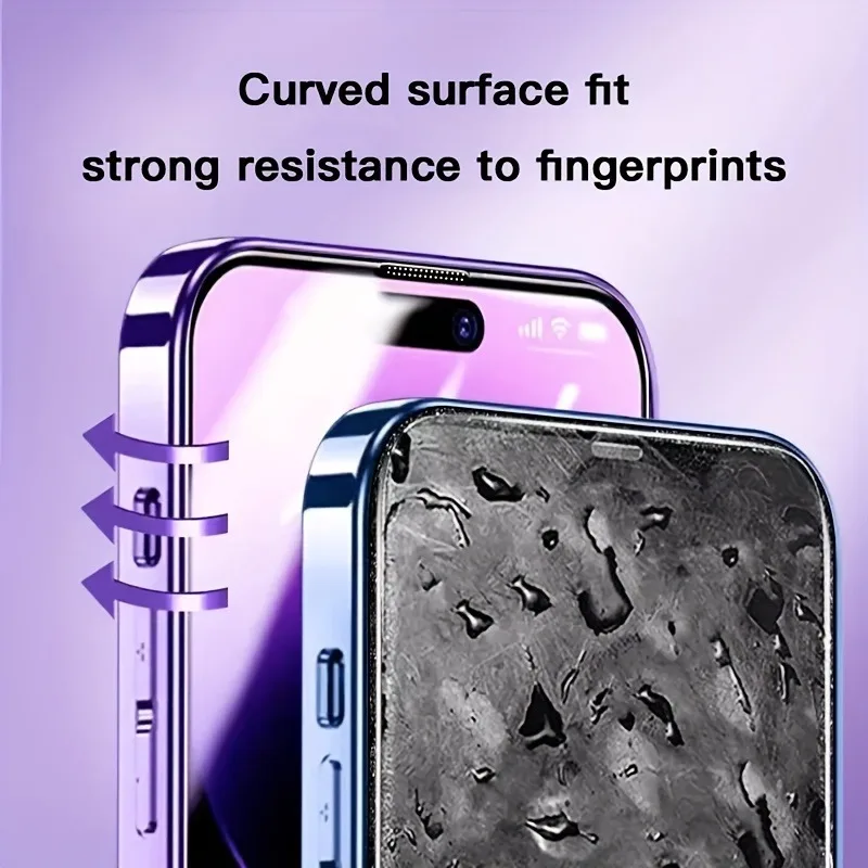 Protector de pantalla de privacidad para iPhone 11, 12, 13, 14, 15 16 Pro Max Plus XR XS Max, revestimiento oleofóbico, fácil instalación, 2 uds. - imagen 5