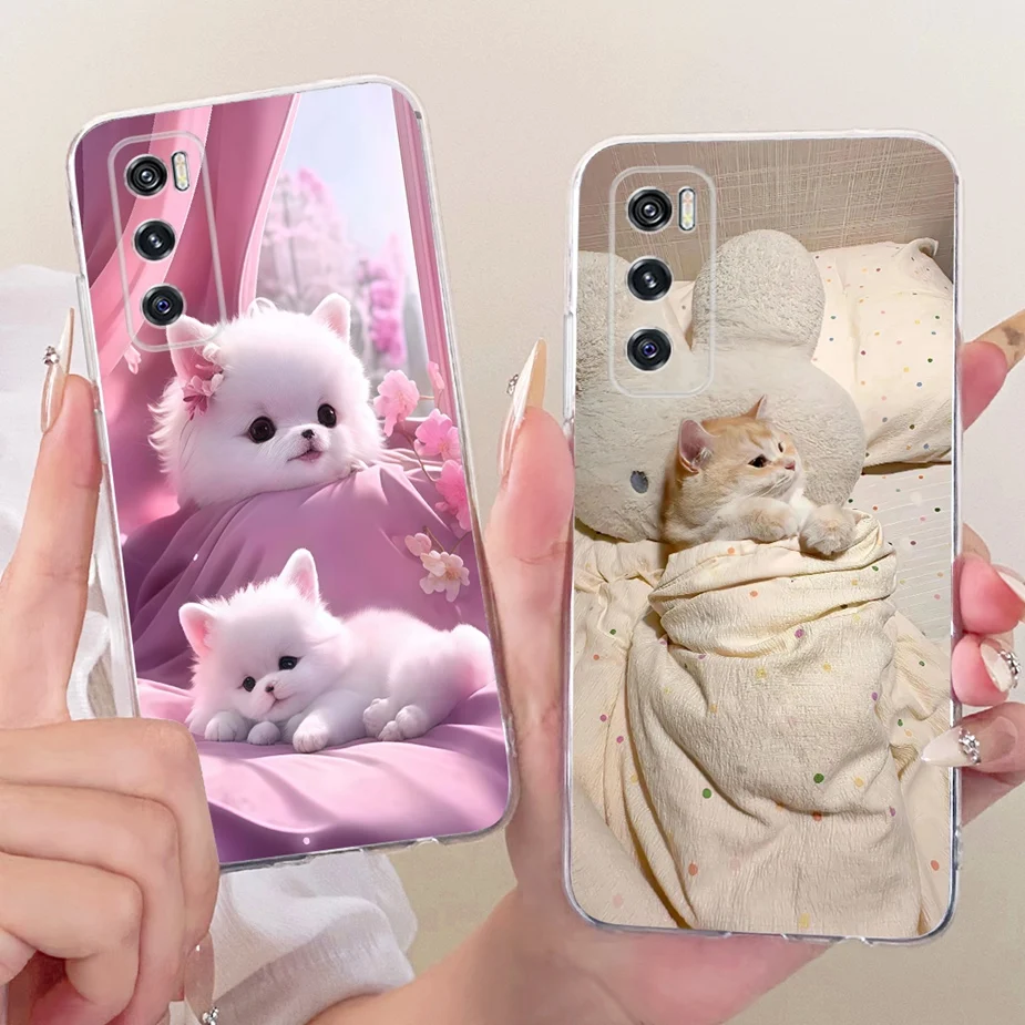 Para Vivo V20 SE funda V2022 V2023 lazo de lujo flores cubierta pintada suave funda de teléfono delgada para Vivo V20 V2024 V2025 VivoV20 SE Shell - imagen 3