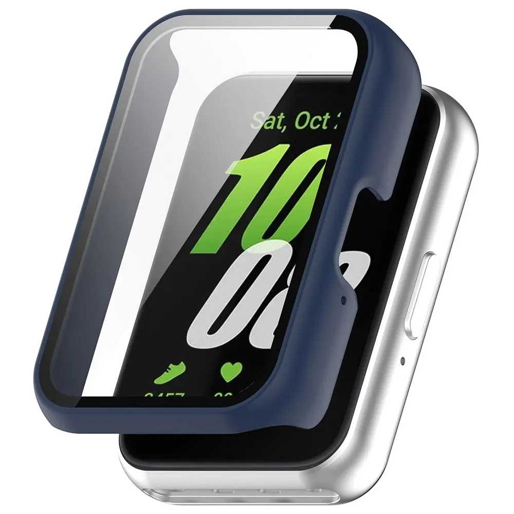 Funda completa de reloj para Samsung Galaxy Fit 3, + PC carcasa protectora de película de vidrio, parachoques duro para Galaxy Fit3, protección de SM-R390 - imagen 4