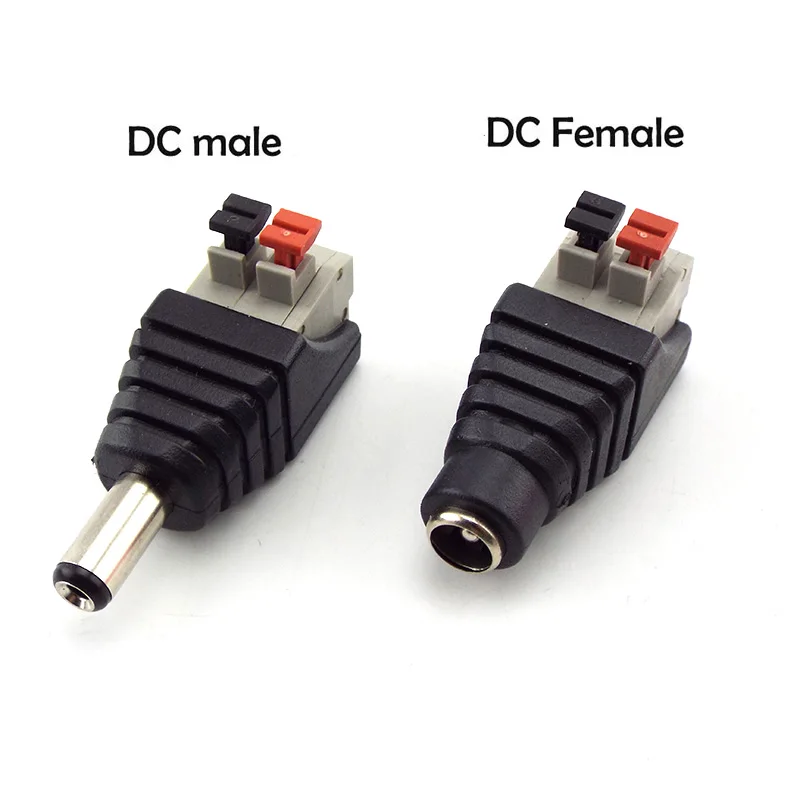 5 uds DC macho + 5 uds conector hembra DC 2,1*5,5mm adaptador de conector de clavija cable A7 - imagen 3