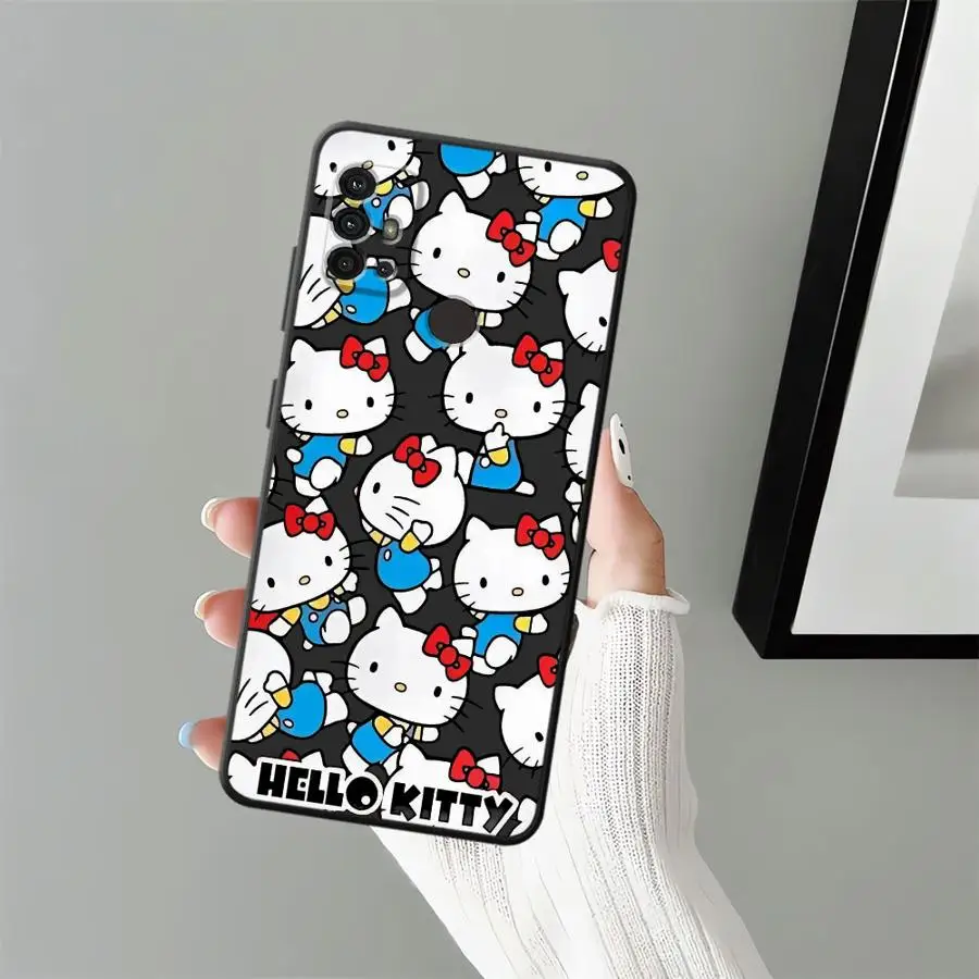Funda para Motorola Mot G50 G22 Edge40 Edge 20 Pro 30 Lite G53 G30 G60 G60s G32 G71 G52 G51 G73 funda negra suave para teléfono G31 Sanrio - imagen 4