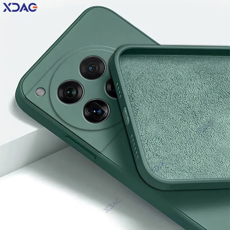 Funda de teléfono cuadrada de silicona líquida para Oneplus Ace 3 Ace3 12R 12 R 5G versión Global funda trasera suave a prueba de golpes Oneplus12R Fundas - imagen 3