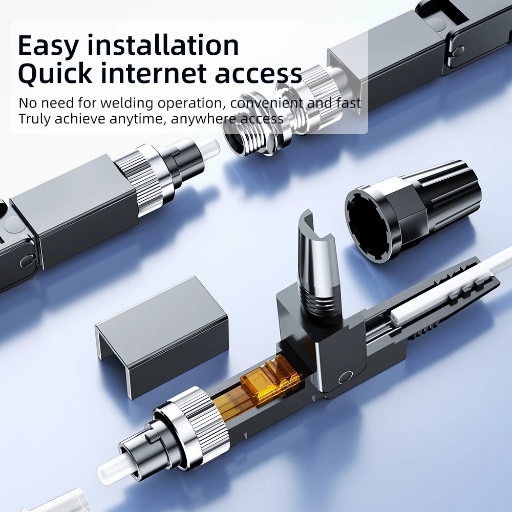 SAIVXIAN 10-100pcsFC-APC FC-UPC Conector rápido Conector rápido de fibra óptica monomodo FC Tipo integrado FTTH - imagen 3