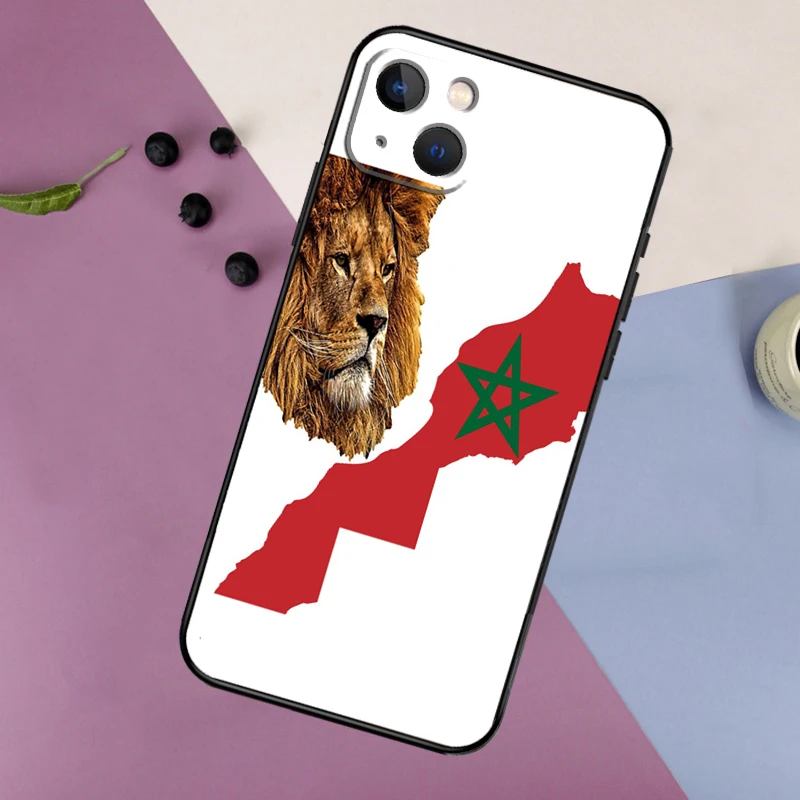 Maroc-funda con bandera de Marruecos para iPhone, carcasa trasera para modelos 14, 13, 11, 12, 16, 15 Pro Max, 12, 13 Mini, X, XR, XS MAX, 7, 8, 14, 16, 15 Plus - imagen 4