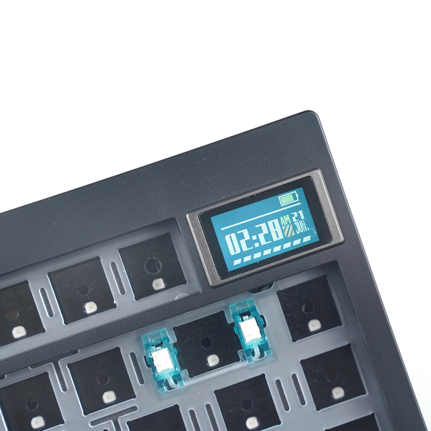 Kit de teclado mecánico GMK81, montaje de junta de barras inalámbrico de intercambio en caliente personalizado al 75%, RGB con pantalla de visualización para Win/Mac - imagen 5