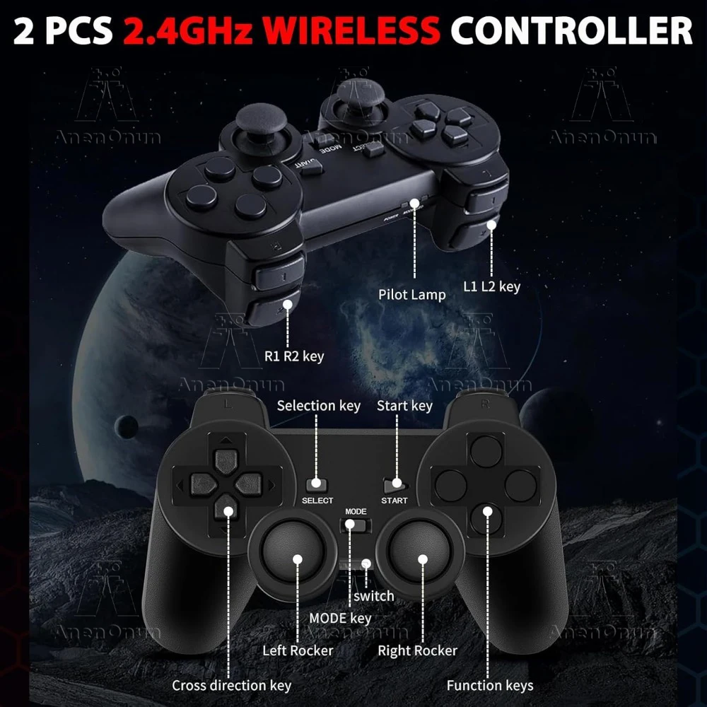 Consola de videojuegos 4K con más de 20000 juegos integrados, emulador de 18 juegos de TV, Emuelec, máquina de juegos Retro con 2 mandos - imagen 5