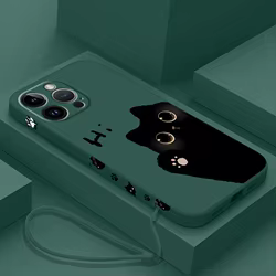 Funda de teléfono con Gato Negro de dibujos animados para Redmi 9T, funda suave de TPU, 8, 9, 10, 9A, 9i, A1, A2, 10C, 12, K40 Pro, K60 Ultra