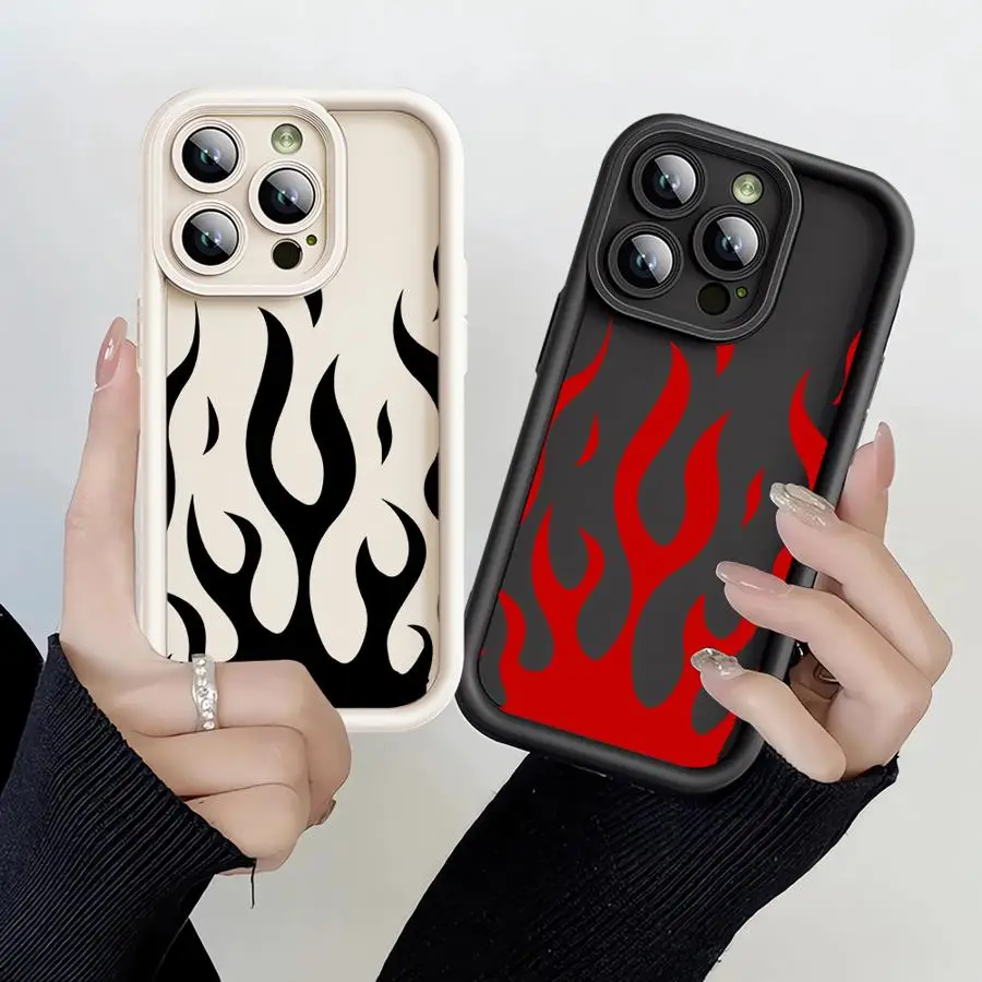 Interesante funda suave para teléfono Fire para iPhone 14 XS XR 16 Plus 11Pro 12 Mini 13 Pro MAX 15 Plus 11 16e - imagen 5