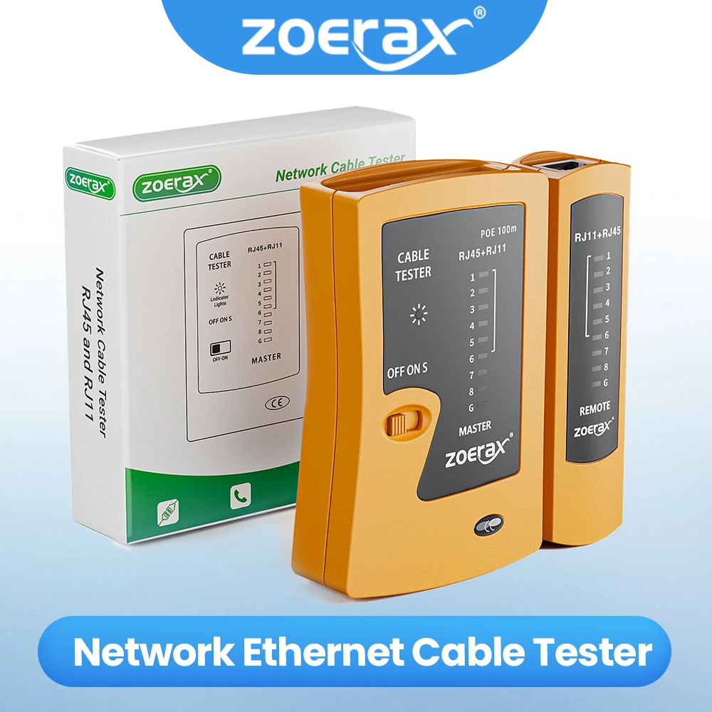 Probador de Cable Ethernet de red ZOERAX para LAN RJ45 Cat5 Cat5e Cat6 Cat6a Cat7 UTP/Cable blindado y RJ11 RJ12 - imagen 2