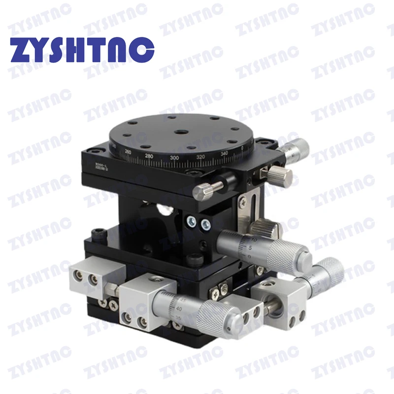 XYZR-eje 40x40mm 60x60mm Tipo V, plataforma de recorte de 4 ejes, rodamiento de etapa lineal Manual, mesa deslizante de afinación LT60/80/125 LTP40 - imagen 3