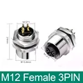 Conector Hembra M12 de 3 Pines