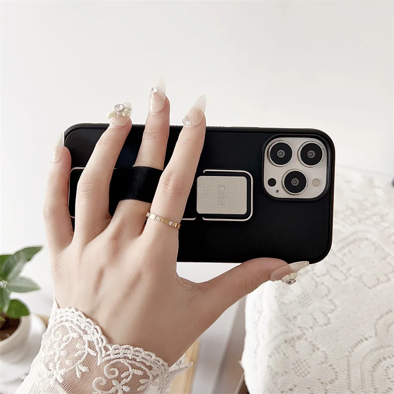 Funda de teléfono magnética a prueba de golpes con anillo de soporte a la moda para iphone 16 15 14 13 12 11 Pro Max Plus XS XR XS Max cubierta de prevención de caídas - imagen 5