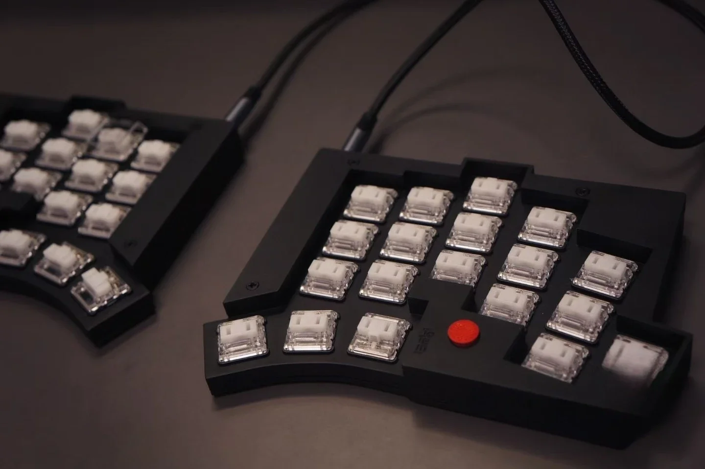 Trackpoint + TOTEM Kit de teclados divididos 38 teclas de perfil bajo Kailh Choc V1 cableado Hotswap teclado ergonómico personalizado QMK/VIAL tipo c - imagen 4