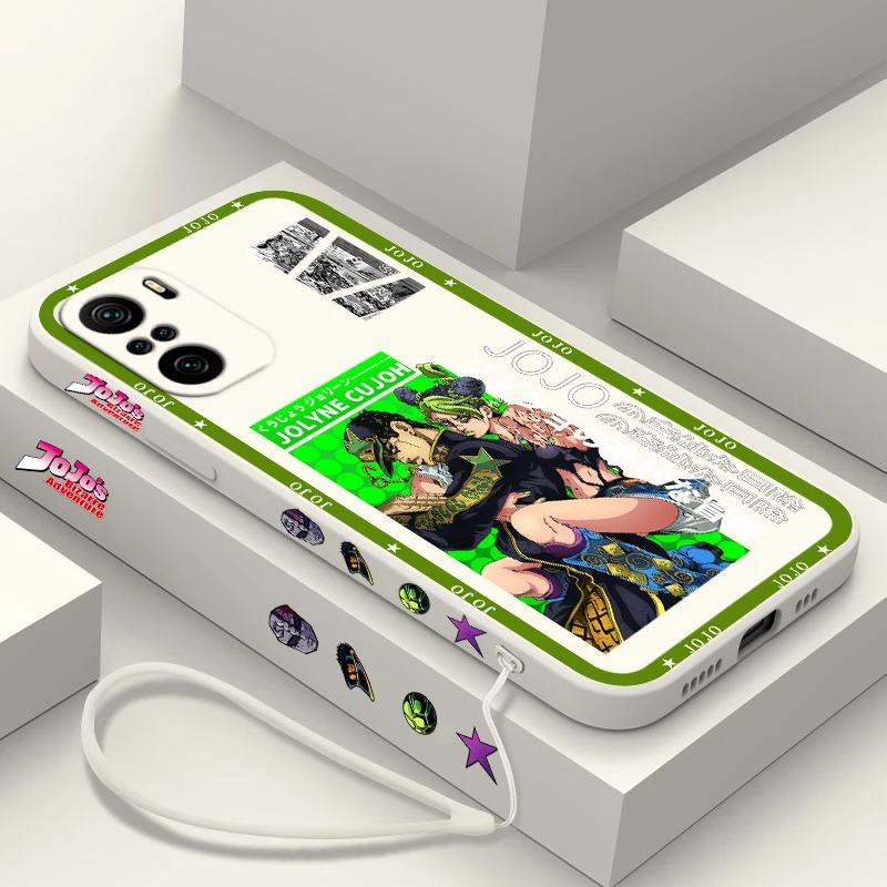 JOJO Kujo Jotaro Anime para Xiaomi Redmi Note 13 12 12Pro 11 11S 11T 10S 10 Pro Plus 5G funda de teléfono con cuerda líquida izquierda - imagen 2
