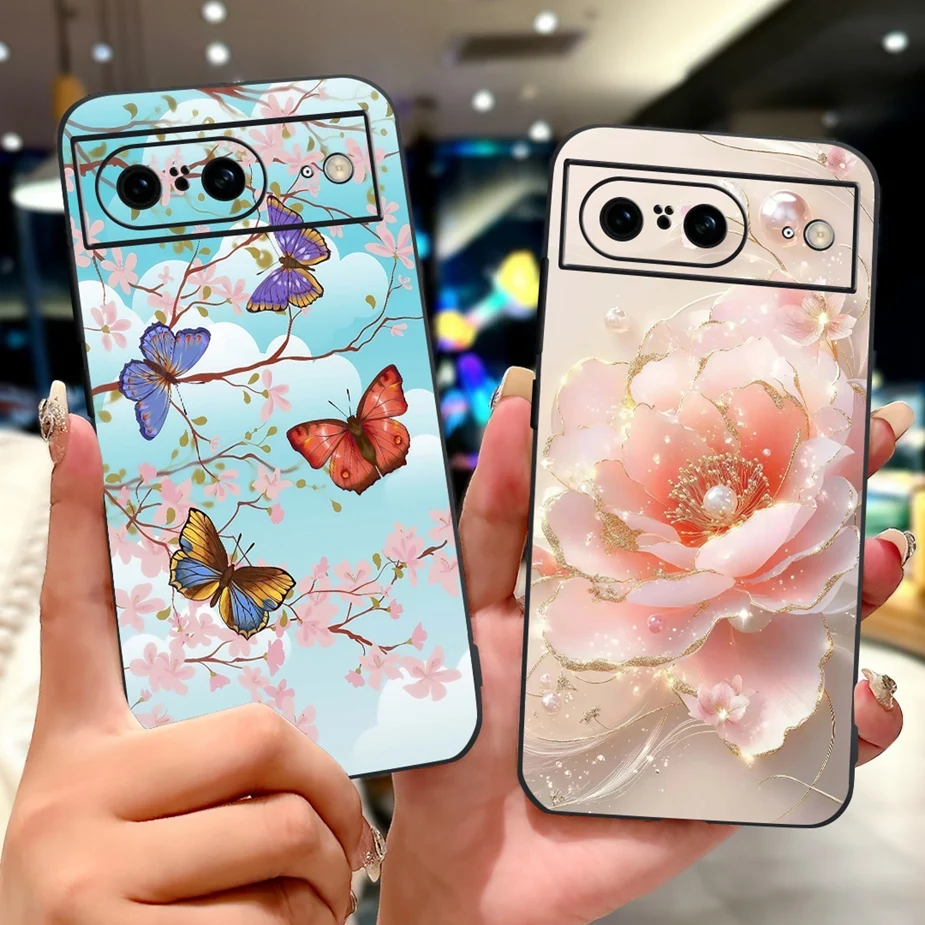 Para Google Pixel 8 Pro funda Pixel8A lindo gato León pintado funda de silicona suave Fundas de teléfono para Google Pixel 8A Pixel8 8Pro Fundas - imagen 2