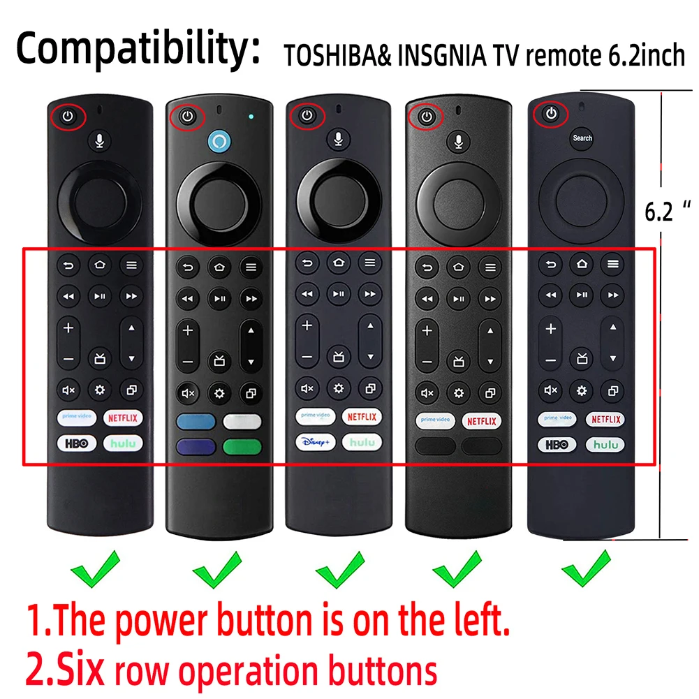 Funda de silicona para mando a distancia Toshiba/Insignia Fire TV(NS-RCFNA-21/CT-RC1US-21/CT95018), Protector a prueba de polvo y golpes - imagen 5