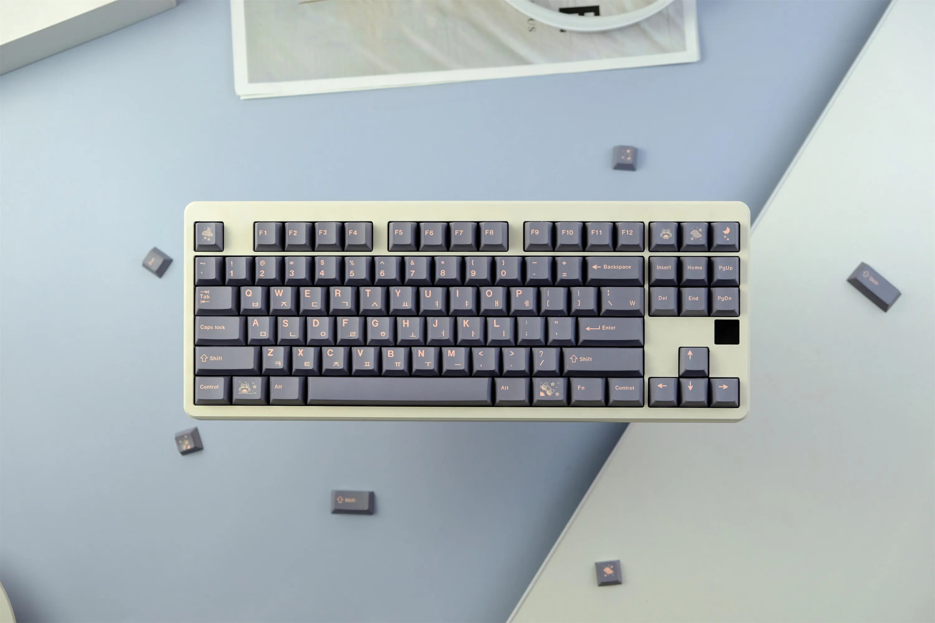 GMK-Tecla de búho, teclas PBT de 129 teclas, perfil de cereza, DYE-SUB, personalizadas, para teclado mecánico