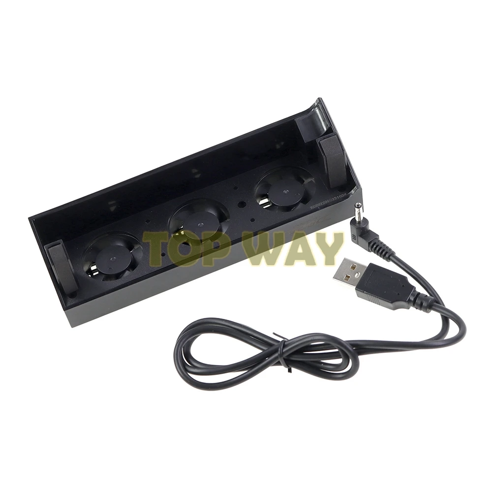 1 unidad para PS4 ventilador de refrigeración delgado USB externo 3 ventiladores Super Turbo Control de temperatura para consola Playstation 4 delgada - imagen 2