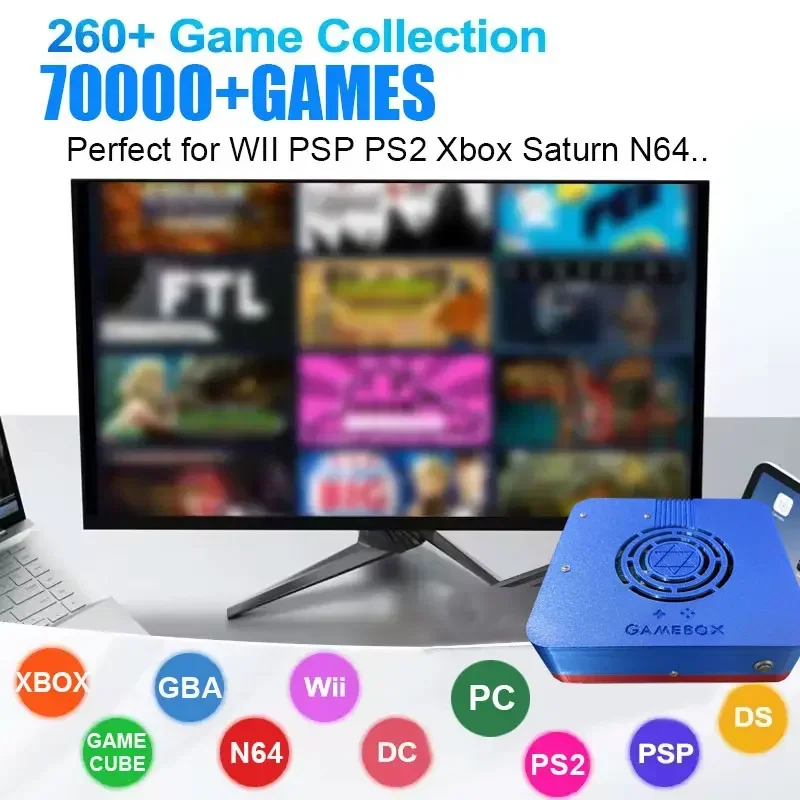 Consola de juegos Retro I3-3110M GD10 Plug and Play Win11 1T HDD 70000 + juegos para Wii PS2 N64 PSP GameCube N64 mango inalámbrico - imagen 4