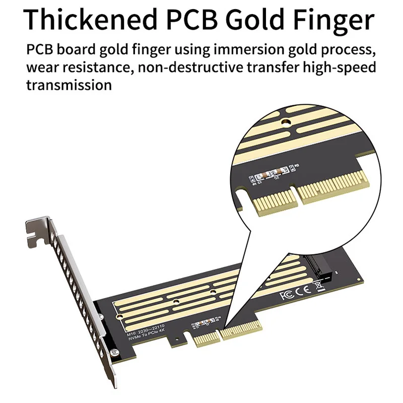 TEUCER-tarjeta adaptadora M.2 NVMe SSD a PCIe 4,0, expansión PCIe X4/X8/X16 para transferencia de datos de alta velocidad - imagen 2