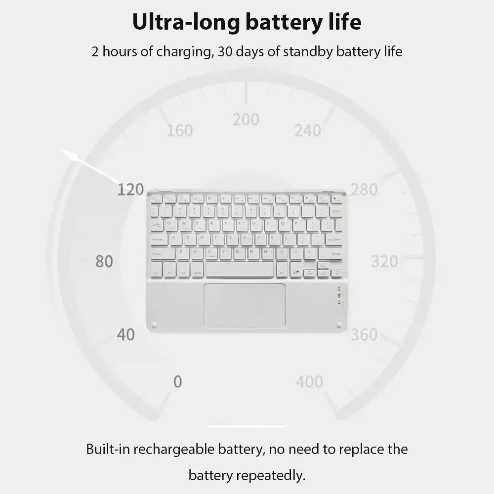 Nuevo teclado compacto para iPad 2025, para Android, IOS, Windows, Xiaomi, Samsung, Apple, tableta móvil, teclado inalámbrico Bluetooth azul - imagen 2