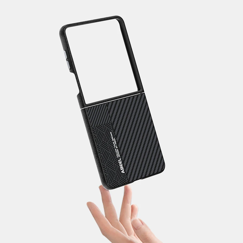 Para Samsung Galaxy Z Flip 7 funda dura de fibra de carbono MagSafe funda protectora trasera magnética para Z Flip 7 FE 6 5 carcasa de teléfono - imagen 2