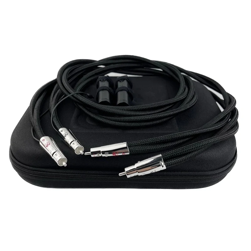 Par de cables RCA Dragon para audiófilos de alta gama, línea de interconexión de Audio HiFi de plata pura PSS con sistema de disipación de ruido sin bolsa - imagen 2