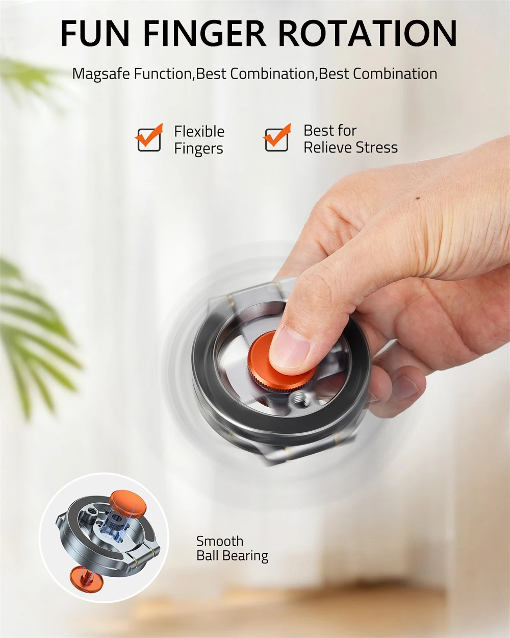 CAMOLO soporte magnético doble para teléfono con escritorio giratorio Flexible y soporte de gimnasio para iPhone 17 -12 accesorios para trípode de fotografía de teléfono - imagen 2