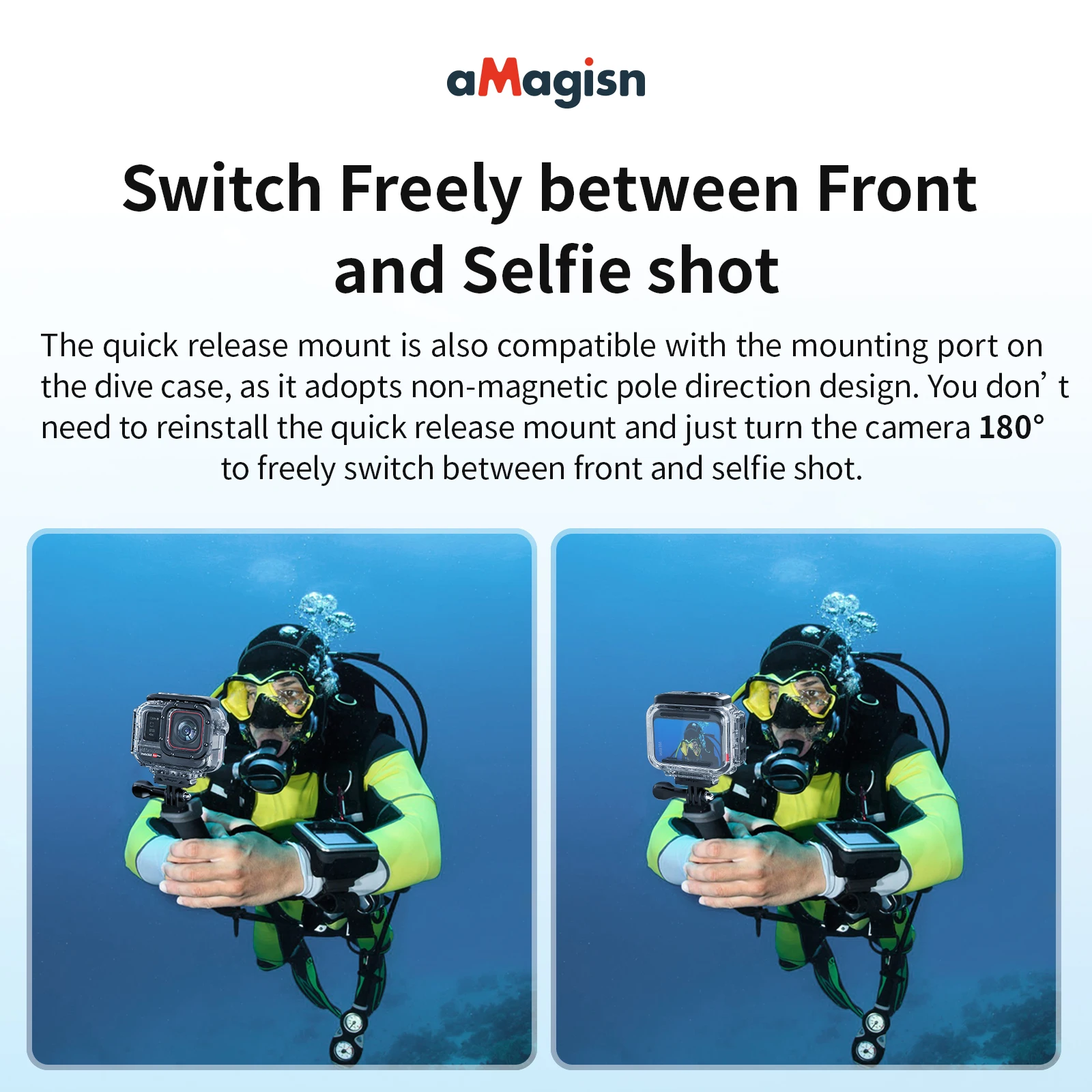 Funda de buceo impermeable de 60M para Insta 360 Ace/Ace Pro/Ace Pro 2, carcasa protectora antiarañazos, accesorios para cámaras deportivas - imagen 3