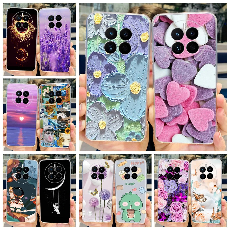 Funda de silicona blanda para teléfono móvil Huawei Mate 50 Pro, carcasa colorida pintada, protector de DCO-LX9