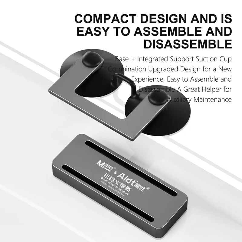MaAnt M095 soporte estable gigante para reparación de teléfonos móviles soporte de extracción de placa base de succión fuerte accesorio de abrazadera de montaje lateral - imagen 3