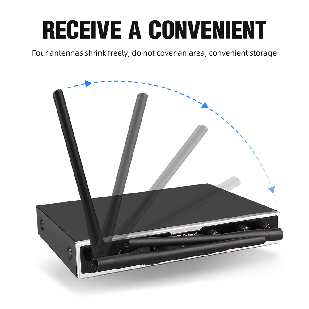 Debra DU4004 UHF Mic Sistema de micrófono inalámbrico para conferencias Auriculares Lavalier, micrófono de mano para bodas, karaoke - imagen 5