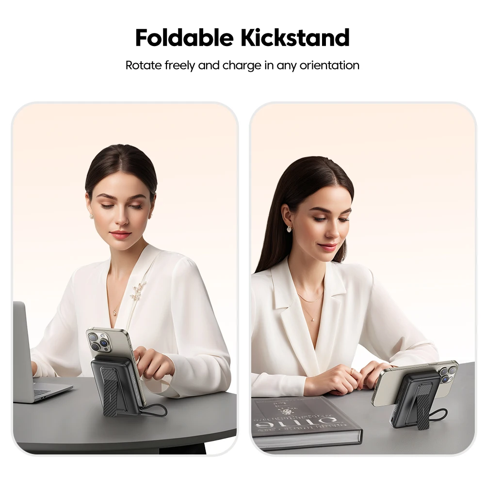 Toocki 10000mAh Powerbank magnético con Cable tipo C 22,5 W carga rápida pantalla LED banco de energía para iPhone 14 15 16 Samsung S23 - imagen 5