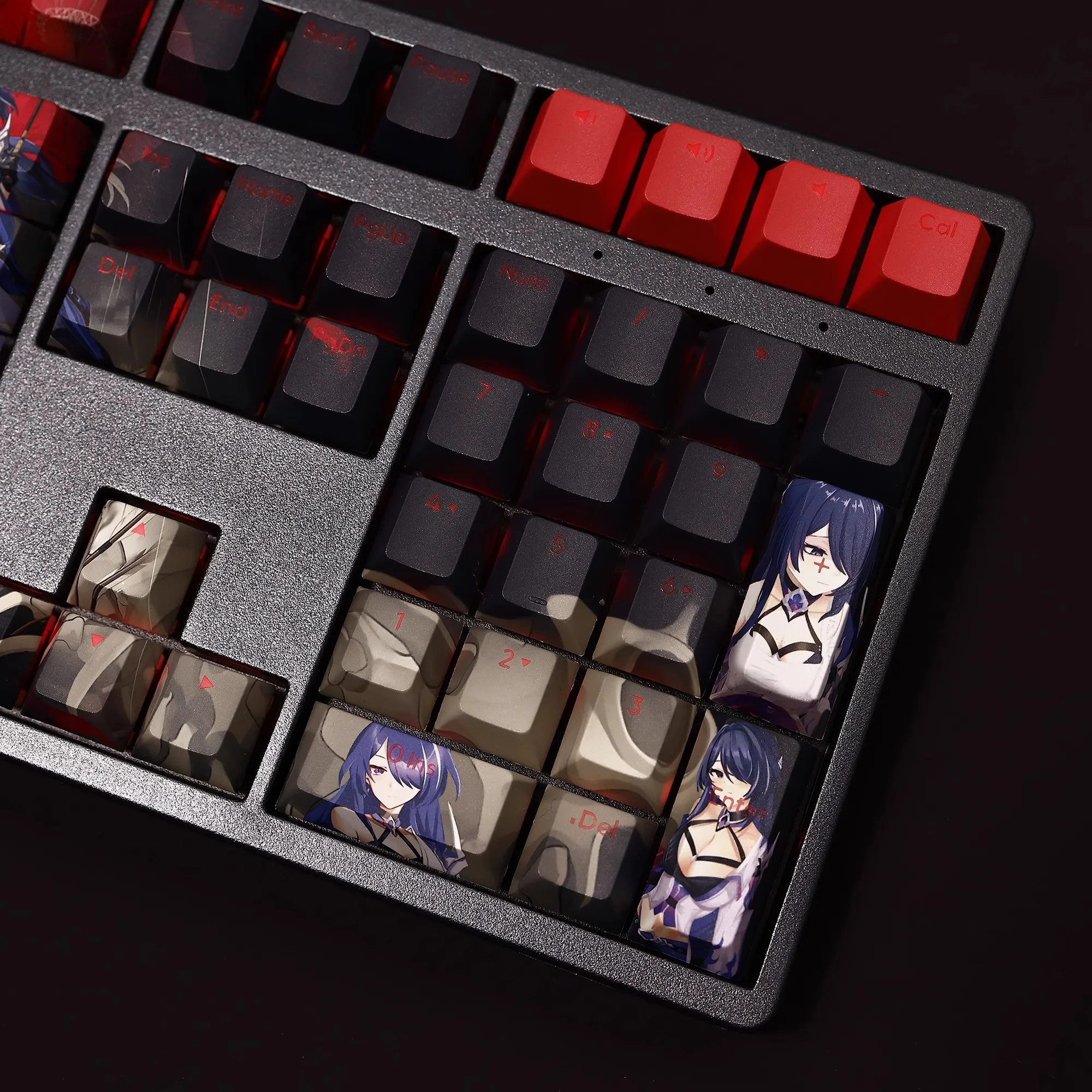 108 teclas/juego Honkai Star Rail Acheron Keycap PBT teclas retroiluminadas dibujos animados Anime Gaming Key Caps para ANSI 61 87 104 108 diseño - imagen 5