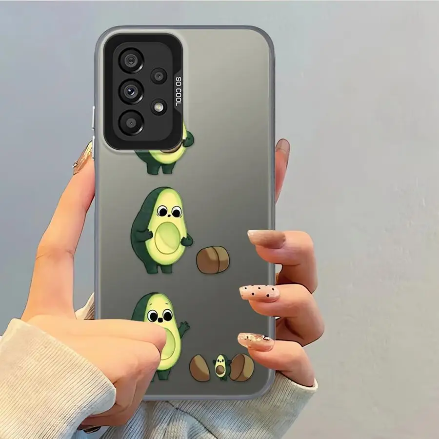 Funda divertida de aguacate para Samsung Galaxy A14 A11 A50 A06 A16 A02 A15 A12 A13 A20s A04e A03 funda trasera para teléfono - imagen 2
