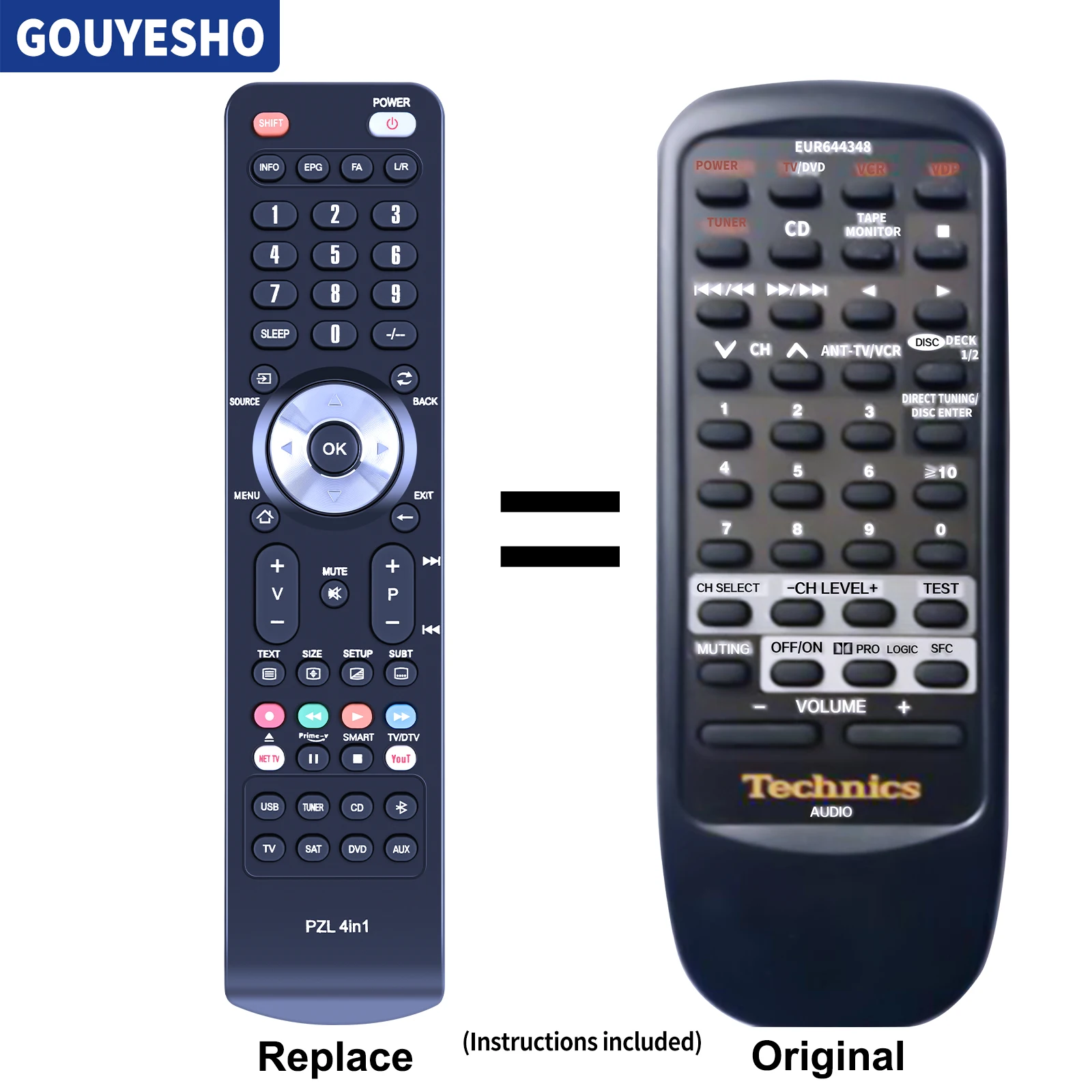 Nuevo Control Remoto EUR 644348   para reproductor de sistema de sonido de audio TECHNICS