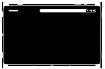 Precortado 1 Uds parte trasera + pegatina de piel lateral funda película protectora para Samsung Galaxy Tab S8 S7 FE Plus S7 + S8 + 12,4 S8 Ultra 14,6 - imagen 4